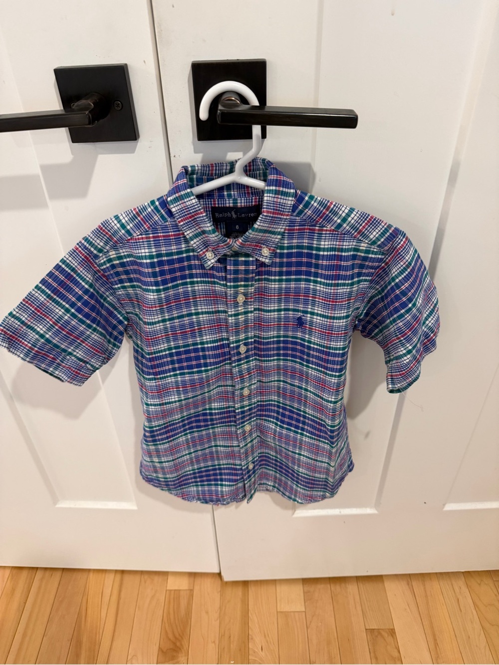 Ralph Lauren Boys Short-Sleeve/Long Sleeve Plaid Button-Down Shirt - Blue/Green